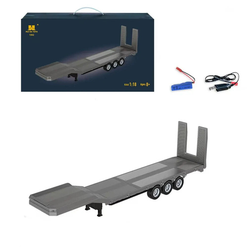 Huina 1:18 Scale R/C Attachment Flatbed Semi Trailer - Grey HN1502-G