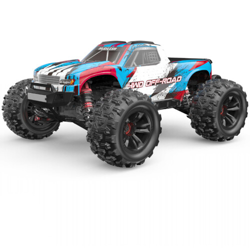 MJX R/C  Hyper Go 4WD Off-Road Brushless 2S 1:16 Scale RC Monster Truck - Blue/White/Red 16208