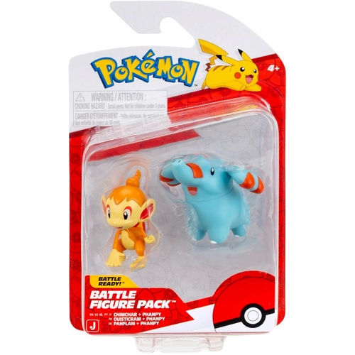 Pokemon Chimchar + Phanpy 2" Battle Figure Pack PKW2252