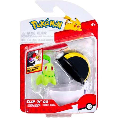 Pokemon Clip 'N' Go Chikorita Figurine + Ultra Ball 95057