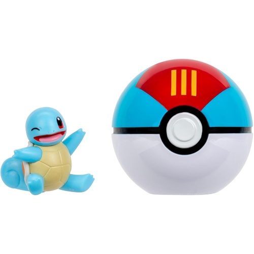 Pokemon Clip 'N' Go Squirtle Figurine + Lure Ball 95057