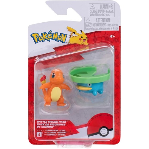Pokemon Charmander/Lotad 2" Battle Figure Pack PKW2252