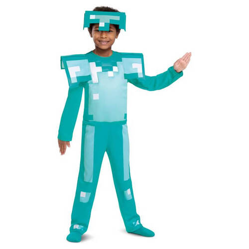 Disguise Minecraft Armour Dress Up Costume M (7-8) 115789 **