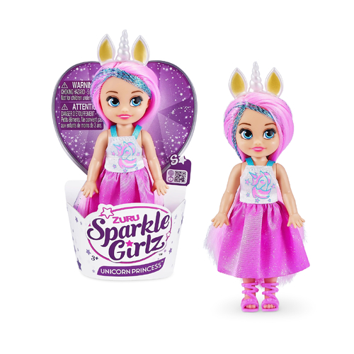 Sparkle Girlz 4.7" Unicorn Princess Cupcake Doll Single Assorted; One Supplied AZT10094
