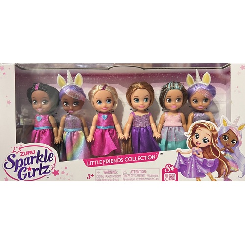 Sparkle Girlz 4.7" Princess Dolls 6 Multi Pack AZT100524