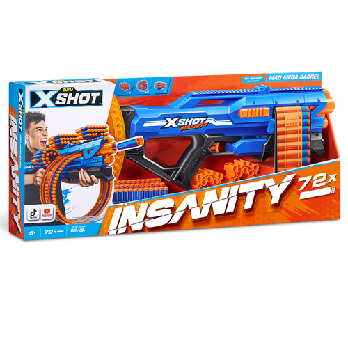 XSHOT Insanity Mega Barrel Includes 72 Darts AZT36609 **