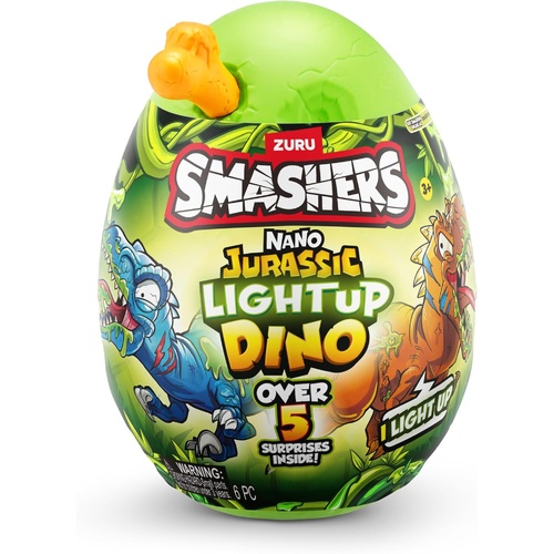 Zuru Smashers Nano Jurassic Light-Up Dino Egg AZT74132