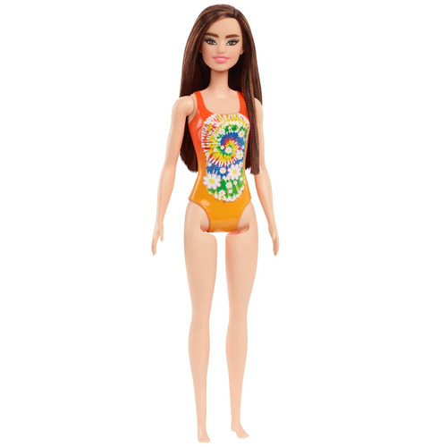 Barbie Orange Swimsuit Beach Doll DWJ99