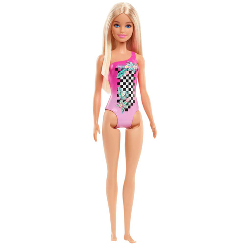 Barbie Pink Swimwuit Beach Doll DWJ99
