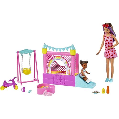 Barbie Skipper Babysitters Inc Bounce House Dolls & Accessories HHB67