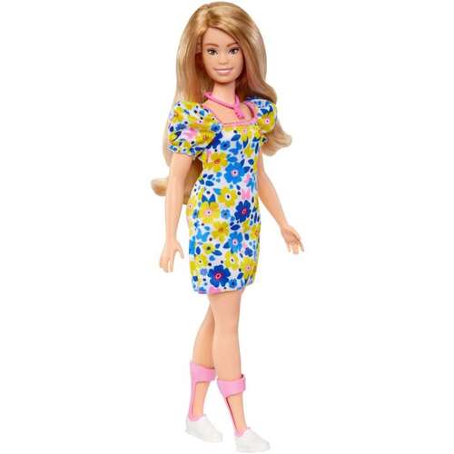 Barbie Fashionistas Doll #208, Barbie Doll With Down Syndrome Wearing Floral Dress HJT05