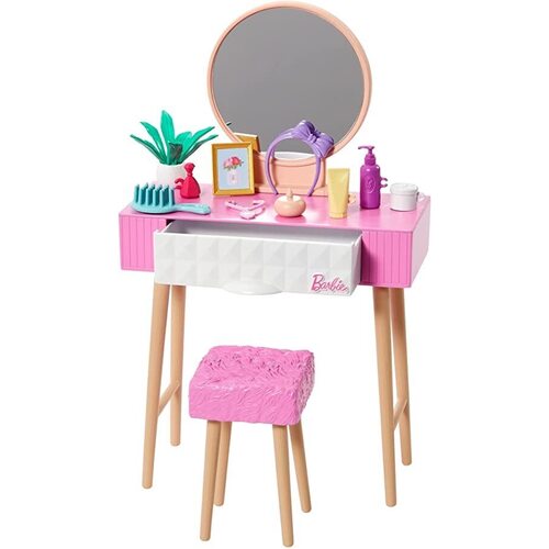 Barbie doll on sale makeup table