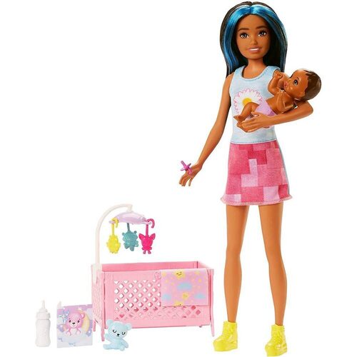 Barbie Skipper Babysitters Inc Doll and Accessories - Black/Blue Hair FHY97