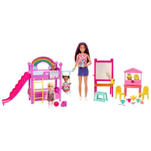 Barbie Skipper Babysitters Inc. Ultimate Daycare Playset With 3 Dolls, Furniture & 15+ Accessories HND18