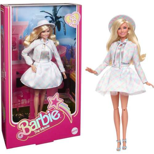 Barbie the Movie Collectible Doll, Margot Robbie As Barbie In Plaid Matching Set HRF26