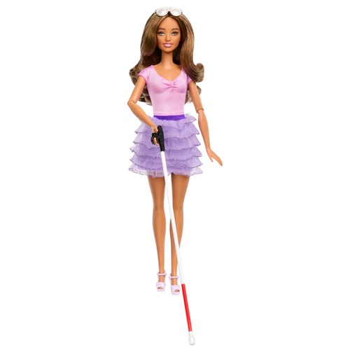 Barbie Fashionistas Doll #228 Blind Doll With Walking Stick MATFBR37