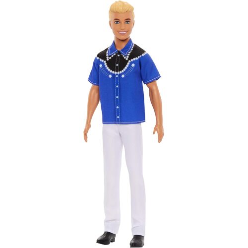 Barbie Fashionistas Ken Doll #226 Blonde Fashion Doll With Western Look 65th Anniversary DWK44