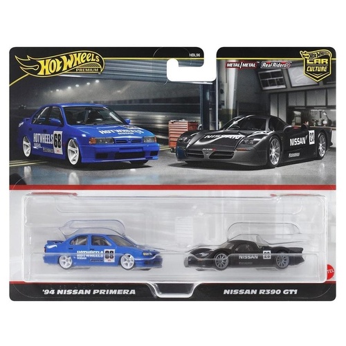 Hot Wheels Premium Car Culture 2 Pack - '94 Nissan Primera & Nissan R390 GT1 HBL96