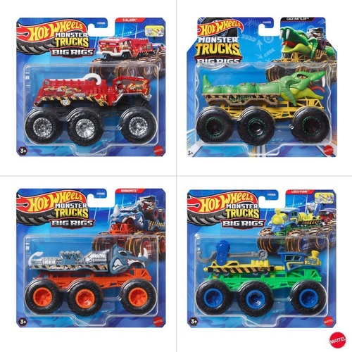 Hot Wheels Monster Trucks Big Rigs Assorted; One Supplied HWN86