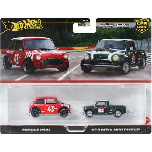 Hot Wheels Premium Car Culture Morris Mini & '67 Austin Mini Pickup 2pk HBL96-956Q