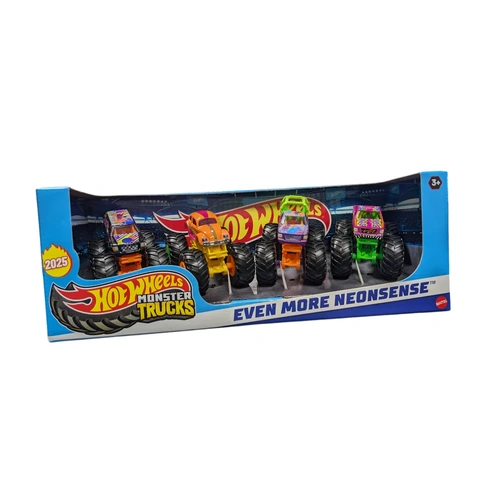 Hot Wheels Monster Trucks Even More Neonsense 4 Pack MATHLT73
