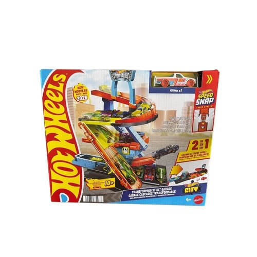 Hot Wheels Transforming Stunt Garage Trackset JHL94