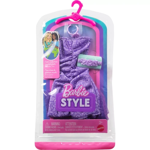 Barbie Style Fashion Clothes Floral Purple Dress MATGWD96