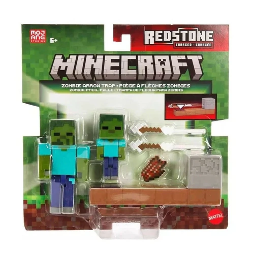 Minecraft Redstone Charged 3.25" Zombie Arrow Trap Figures & Accessories JKK00