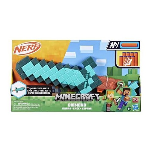 Nerf Minecraft Diamond Sword Dart Blaster G1437