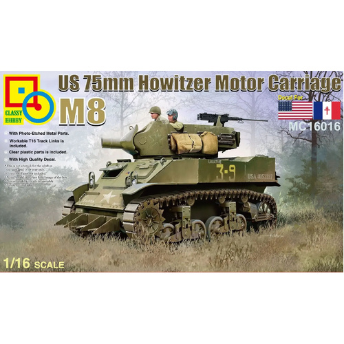 Classy Hobby 1:16 Scale US 75mm Howitzer Motor Carriage Model Kit CH16016
