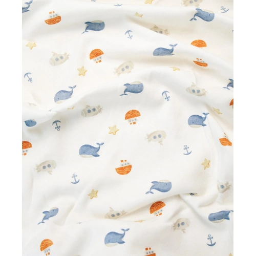 Lummi in Colour Cot Sheet - Sea World