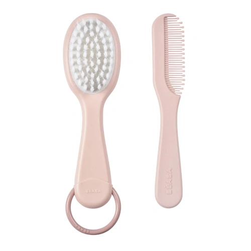 Beaba Baby Brush & Comb - Vintage Pink
