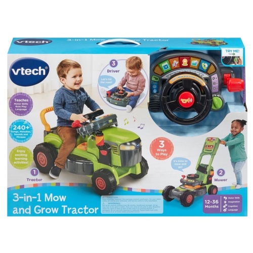Vtech 3-in-1 Mow and Grow Tractor - Green 576563
