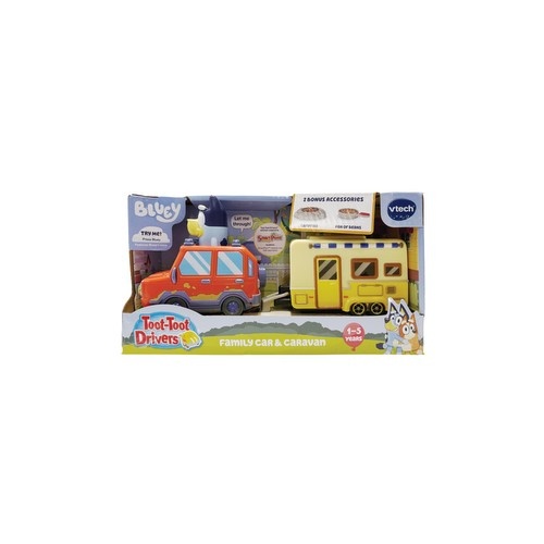 Vtech Toot Toot Drivers Bluey - Bluey Family Car and Caravan 589503
