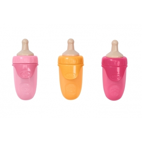 Baby Born Bottle w Cap 3 Assorted Colours - Single Supplied 832509