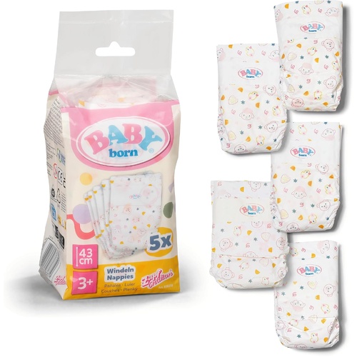 BABY Born Doll Nappies 5 Pack 826508
