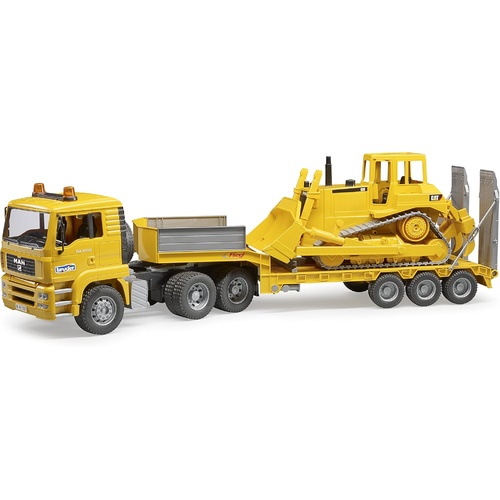 Bruder Commerical MAN TGA Low Loader Truck with CAT Bulldozer 1:16 Scale 01628