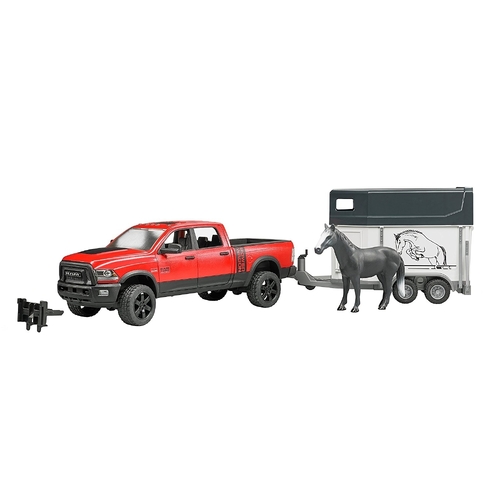 Bruder RAM 2500 Power Wagon with Horse Trailer and 1 Horse 02501
