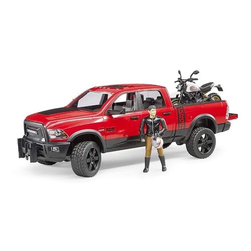 Bruder Dodge RAM 2500 Truck & Scrambler Ducati Bike & Rider 1:16 scale 02502