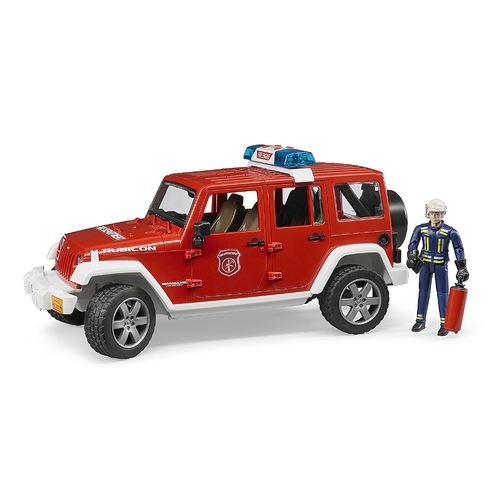 Bruder Jeep Wrangler Unlimited Rubicon Fire Department with Fireman 1:16 Scale 02528