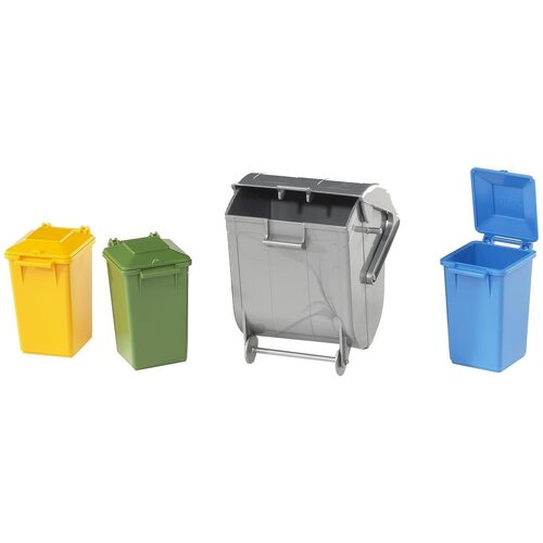 Bruder Accessories Garbage Can Set (3 small, 1 large) 1:16 scale 02607