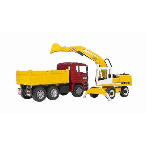 Bruder MAN TGA Construction Truck with Liebherr Excavator 02751