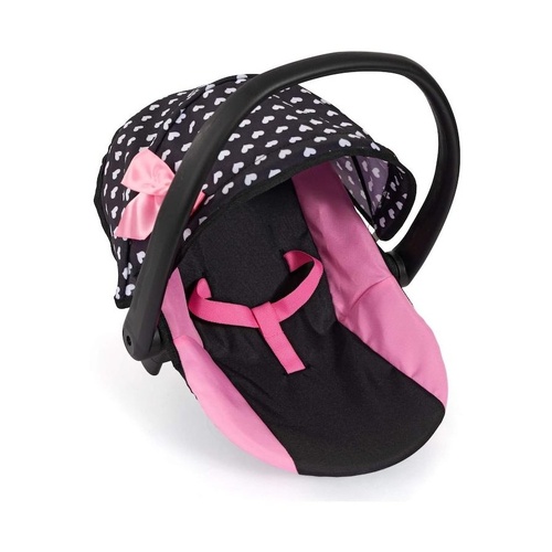 Bayer Doll Car Capsule Pink & Black with Hearts 67460