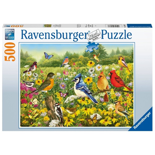 Ravensburger Birds in the Meadow 500pc Jigsaw Puzzle RB00336