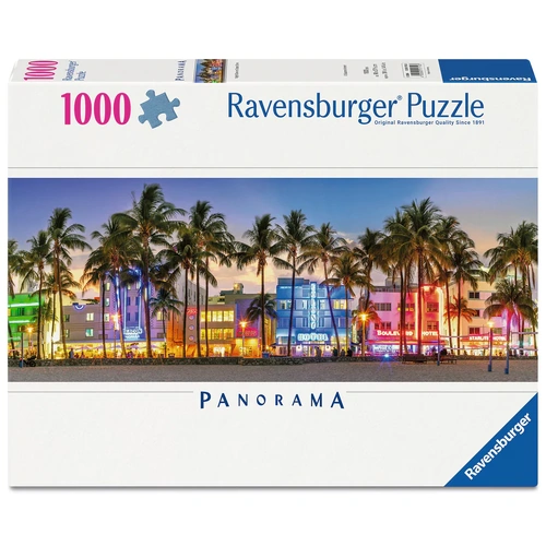 Ravensburger Night Glow on Ocean Drive 1000pc Panorama Jigsaw Puzzle RB01710