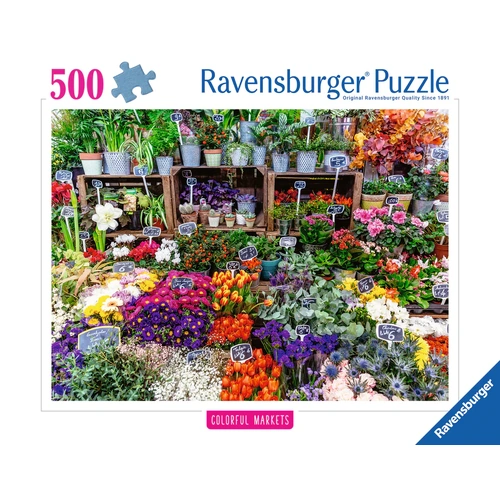 Ravensburger Colourful Flower Market, France 500pc Jigsaw Puzzle RB01815