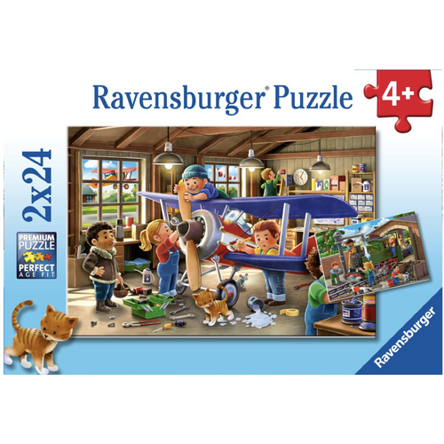 Ravensburger Planes & Trains 2x24pc Puzzle RB04044