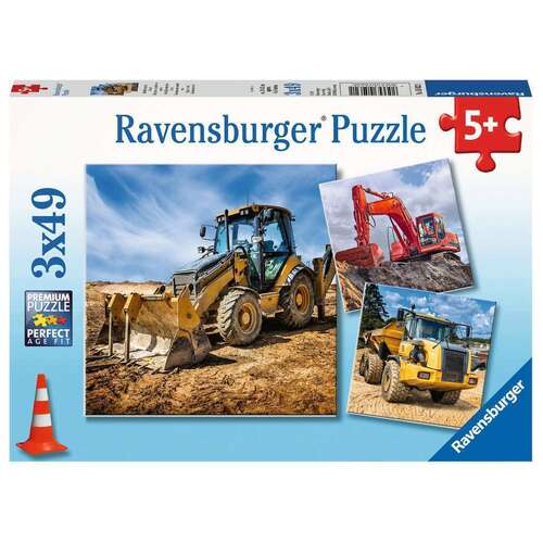 Ravensburger Diggers At Work 3x49 Puzzle RB07802