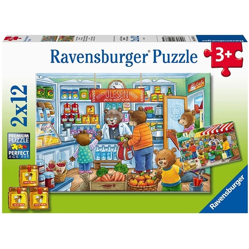 Ravensburger Let's Go Shopping 2x12pc Puzzle RB05076