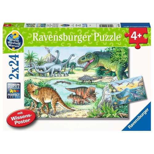 Ravensburger Dinosaurs of Land and Sea Puzzle 2x24pc RB05128